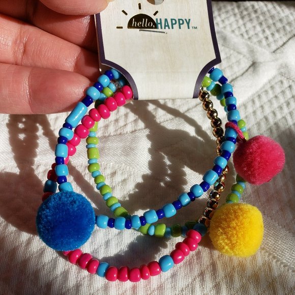 Set of 3  beaded bracelets - Picture 1 of 6